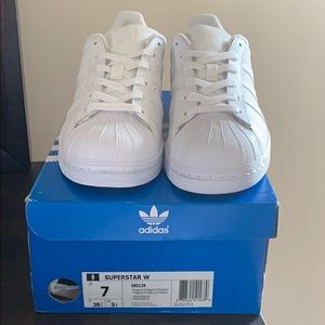 BNIB ADIDAS Superstar SNEAKERS ALL WHITE S…